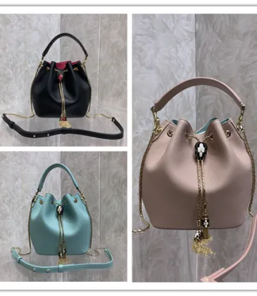 Bvlgari Serpenti Bucket Bag In Blush Leather With Iconic Detailing #A51661 Bvlgari Serpenti Bucket Bag In Blush Leather With Iconic Detailing #A51661