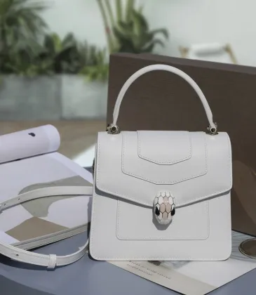 Bvlgari Serpenti Forever Top Handle Bag In White Leather Timeless Elegance #A51667 Bvlgari Serpenti Forever Top Handle Bag In White Leather Timeless Elegance #A51667