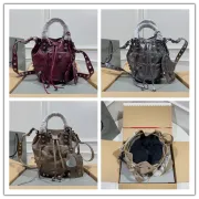 Balenciaga Bucket Bag Burgundy Leather Studded Edges A Bold Fashion Statement size:30×23×17cm #A54208 Balenciaga Bucket Bag Burgundy Leather Studded Edges A Bold Fashion Statement size:30×23×17cm #A54208