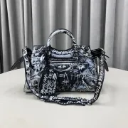 Balenciaga Distressed Bag with Graffiti Details #A46204 Balenciaga Distressed Bag with Graffiti Details #A46204