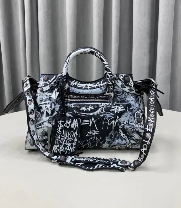 Balenciaga Distressed Bag with Graffiti Details #A46204 Balenciaga Distressed Bag with Graffiti Details #A46204
