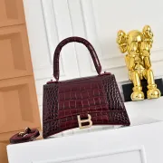 Balenciaga Hourglass Croc Embossed Handbag 23x10x24cm #A64981 Balenciaga Hourglass Croc Embossed Handbag 23x10x24cm #A64981
