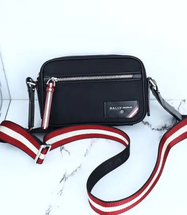 Bally Nylon Crossbody Bag With Signature Striped Strap For Chic Everyday Use #A51670 Bally Nylon Crossbody Bag With Signature Striped Strap For Chic Everyday Use #A51670