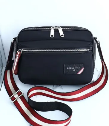 Bally Nylon Crossbody Bag With Signature Striped Strap For Stylish Daily Use #A51668 Bally Nylon Crossbody Bag With Signature Striped Strap For Stylish Daily Use #A51668