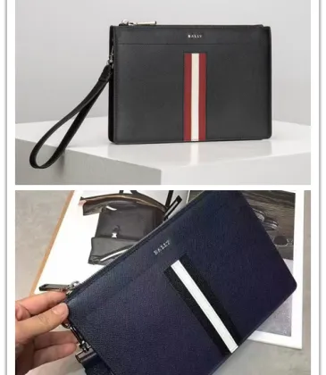 Bally Black Leather Clutch With Signature Stripe For Sophisticated Accessorizing #A51669 Bally Black Leather Clutch With Signature Stripe For Sophisticated Accessorizing #A51669