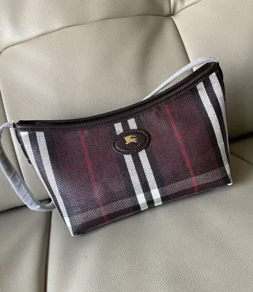 Burberry Check Canvas Shoulder Bag 25.5×12×16cm #A65004 Burberry Check Canvas Shoulder Bag 25.5×12×16cm #A65004