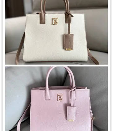 Burberry Handbag Two Tone Leather & Gold “TB” Logo Epitomizing Sophisticated Elegance size:27×11×20cm #A54200 Burberry Handbag Two Tone Leather & Gold “TB” Logo Epitomizing Sophisticated Elegance size:27×11×20cm #A54200