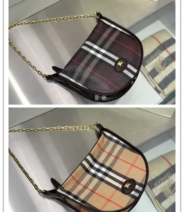 Burberry Mini Check Canvas Chain Shoulder Bag 19×6×20cm #A65006 Burberry Mini Check Canvas Chain Shoulder Bag 19×6×20cm #A65006