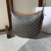Celine Hobo Bag - Brown Monogram Canvas, Leather Trim, Gold-Tone Hardware, Stylish Crossbody Bag for Women, Luxury Fashion Accessory #A56761 Celine Hobo Bag - Brown Monogram Canvas, Leather Trim, Gold-Tone Hardware, Stylish Crossbody Bag for Women, Luxury Fashion Accessory #A56761