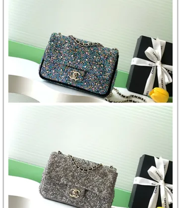 2026 Chanel Evening Bag Dark Gray Colorful Rhinestones Luxurious Stylish for Formal Events #A60146 2026 Chanel Evening Bag Dark Gray Colorful Rhinestones Luxurious Stylish for Formal Events #A60146