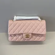 Authentic CHANEL Classic Flap Bag in Light Caviar Leather good Hardware Wide 25cm #A54379 Authentic CHANEL Classic Flap Bag in Light Caviar Leather good Hardware Wide 25cm #A54379