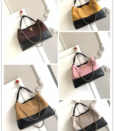 Chanel AS5634 Suede & Leather Tote Bag with Chain Strap Size 36x24x12CM #A62913 Chanel AS5634 Suede & Leather Tote Bag with Chain Strap Size 36x24x12CM #A62913