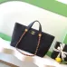 Chanel Black Felt Tote Quilted  Soft Textured  Calfskin Handle Metallic Chain #A60144
