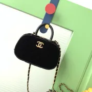 Chanel Burgundy Quilted Velvet Handbag With Top Handle And Gold Chain Strap size:11×20×8cm #A54387 Chanel Burgundy Quilted Velvet Handbag With Top Handle And Gold Chain Strap size:11×20×8cm #A54387