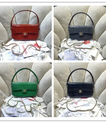 Chanel Croc Emboss Handle Hobo AS6425 16×26×2.5cm #A67244