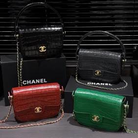 Chanel Croc Emboss Mini Handle Flap AS6424 14×19×5.5cm #A67254