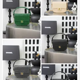 Chanel Croc Leather Mini Handle Hobo Bag 6424 #A67250