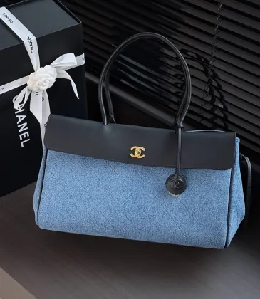 Chanel Denim Flap Barrel Bag AS6428 14×32×12cm #A67226 Chanel Denim Flap Barrel Bag AS6428 14×32×12cm #A67226