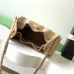 Chanel Hobo Shoulder Bag  Hippie Style Vintage Gold Coin Button Drawstring Bucket Bag #A59440