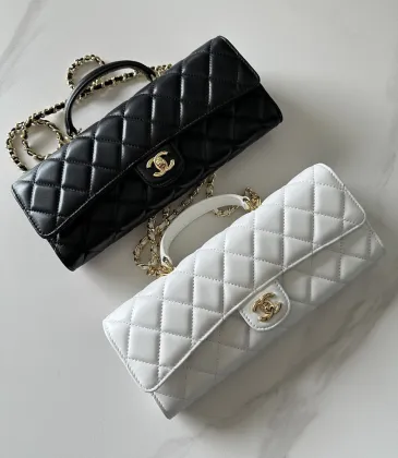 Chanel Lambskin Chain Clutch AP5380 25×9.5×5cm #A67221 Chanel Lambskin Chain Clutch AP5380 25×9.5×5cm #A67221