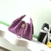 Chanel Mini Suede Bucket Bag  Retro Coin Button  Drawstring  Quilted  Classic Chain #A60143