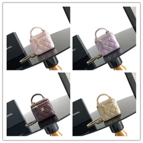 Chanel Quilted Handle Vanity Bag 2212 8.5×11×7cm #A67243