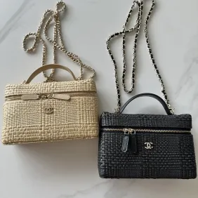 Chanel Straw Mini Vanity Bag AP4475 17×9.5×8cm #A67242