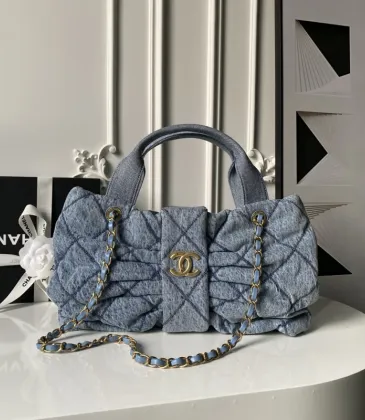 Chanel Women's Denim Handbag - Quilted Design, Blue Denim Fabric, Gold-Tone CC Logo & Chain Strap, Stylish Top-Handle Bag for Luxury Fashion #A56745 Chanel Women's Denim Handbag - Quilted Design, Blue Denim Fabric, Gold-Tone CC Logo & Chain Strap, Stylish Top-Handle Bag for Luxury Fashion #A56745