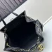 Small Hippie Backpack Drawstring Bucket Bag with Vintage Gold Coin Buttons and Diamond Pattern and Vintage Black and Gold Bag #A54522