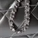 Chanel Silver black Quilted Top Handle Chain Shoulder Bag #A63811