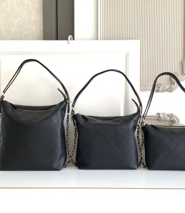 Elegant Black Quilted Leather Chanel Style Large Shoulder Tote Bag #A50939 Elegant Black Quilted Leather Chanel Style Large Shoulder Tote Bag #A50939