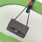 Chanel Classic Flap Bag In Sparkling Textured Leather With Signature Chain Strap #A50937 Chanel Classic Flap Bag In Sparkling Textured Leather With Signature Chain Strap #A50937