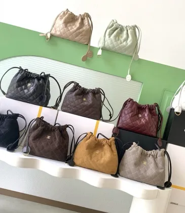 Chanel 26S Quilted Drawstring Bucket Bag, 17 x 22 x 8 cm #A63225 Chanel 26S Quilted Drawstring Bucket Bag, 17 x 22 x 8 cm #A63225