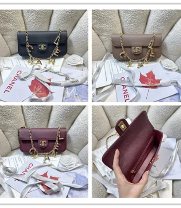 Chanel Caviar Chain Flap Clutch 6340 12×22×4cm #A67252
