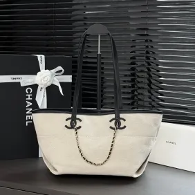 Chanel Linen Canvas Large Tote AS6285 19×45×21cm #A67256