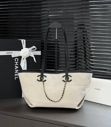 Chanel Linen Canvas Large Tote AS6285 19×45×21cm #A67256