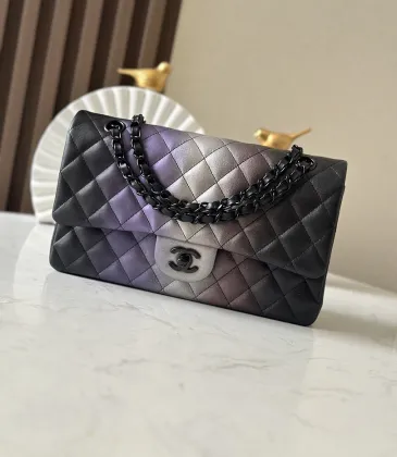 Chanel No.112 Iridescent Gradient Classic Flap Bag Gold CC Chain Quilted Leather Shoulder Bag #A65959 Chanel No.112 Iridescent Gradient Classic Flap Bag Gold CC Chain Quilted Leather Shoulder Bag #A65959