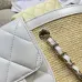 Chanel Straw Leather Basket Bag AS5951 18×41×13cm #A67247