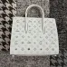 Christian Louboutin White Leather Handbag With Colorful Studs And Red Branding #A52417