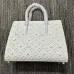 Christian Louboutin White Leather Handbag With Silver - Tone Embellishments #A52418