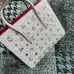 Christian Louboutin Pale Pink Crystal - Studded Handbag With Signature Accents #A52424