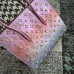 Christian Louboutin Ombre Pink Studded Embellished Handbag With Signature Motifs #A52425