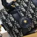 DIOR Blue Oblique Print Fabric Bag #A61246