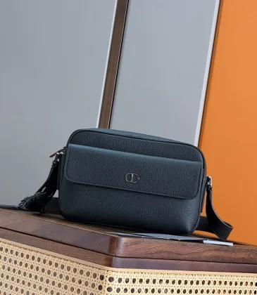 Dior CD Icon Gray Leather Crossbody Bag 93936 #A66130