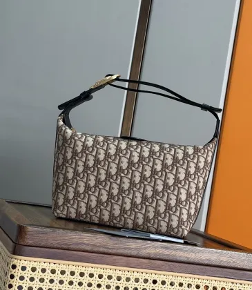 Dior Jett Vintage Oblique Jacquard Shoulder Bag Gold CD Buckle Mini Underarm Handbag #A65968