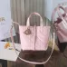 Dior Pink Calfskin Cannage Toujours Mini Tote Bag M2835 #A66545