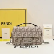 Fendi FF - Patterned Canvas Crossbody Bag With Chain Strap For Timeless Luxury Looks Style Style size:24×14×7cm #A54313