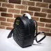 Gucci Black Chevron Quilted GG Mini Leather Backpack 476671 #A66541