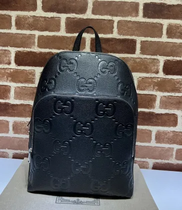 Gucci Black Embossed GG Leather Large Men Backpack 766932 #A66535