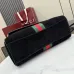 Gucci Black Suede Web Stripe Horsebit Top Handle Bag 875019 #A66529